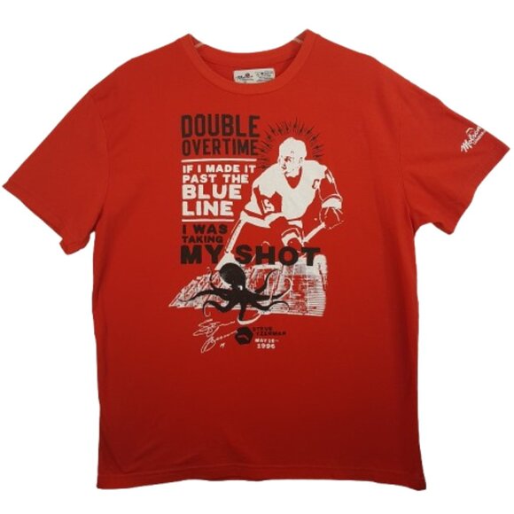 MOLSON CANADIAN Tee Shirt Large US L EDMONTON OILERS Hockey 1996 Steve Yzerman - Picture 12 of 12